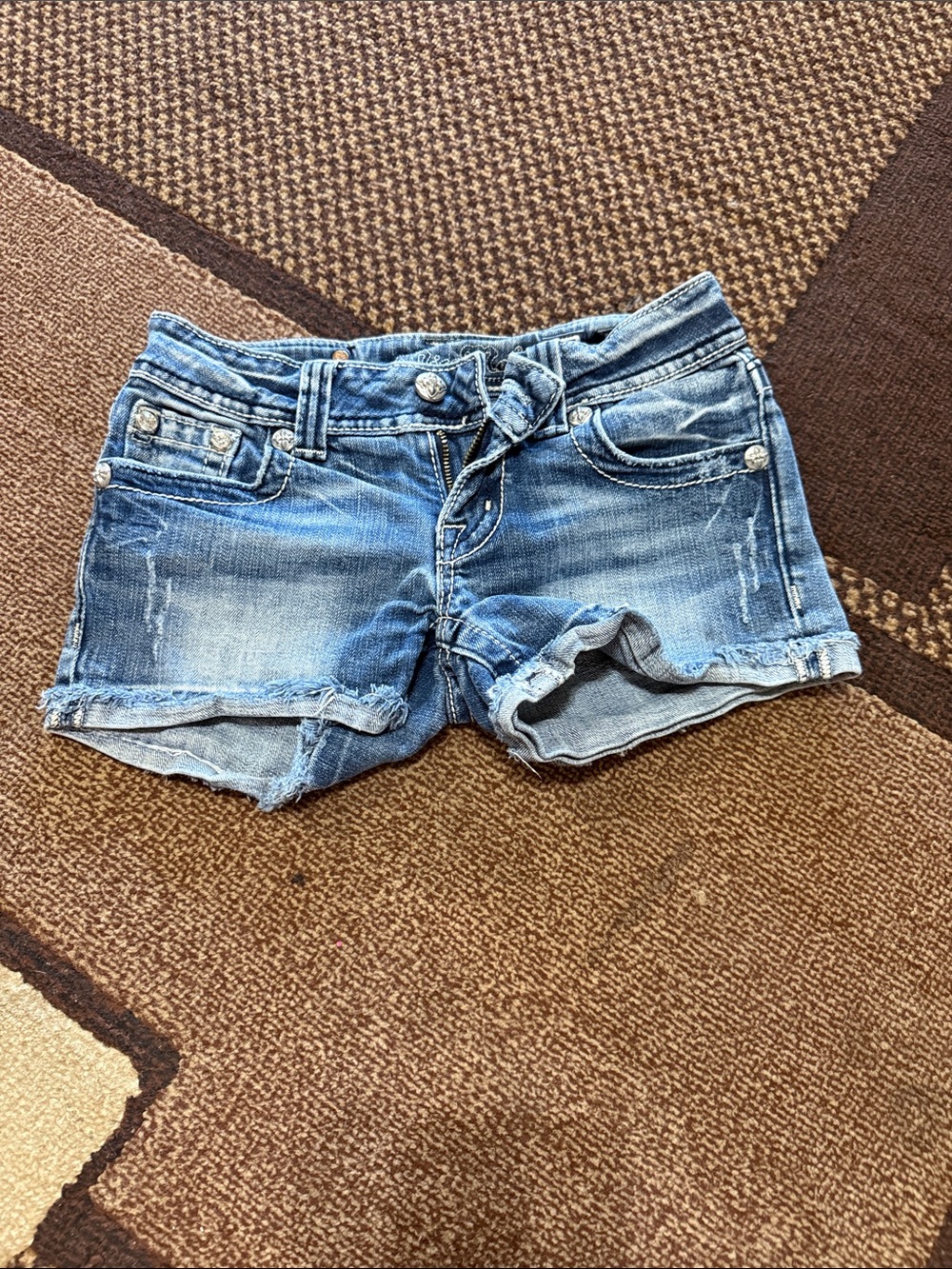 Miss Me Distressed Light Blue Denim Cutoff Shorts